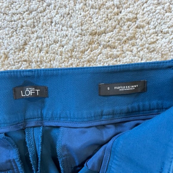 LOFT Teal Marisa Skinny Dress Pants - Picture 3 of 4